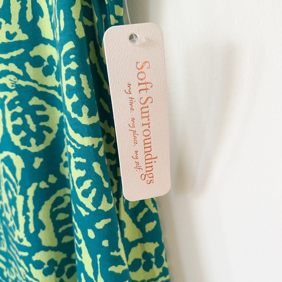 NWT Soft Surroundings Short Santiago Gaia Dress in Tropical Green Size XL - Picture 3 of 13